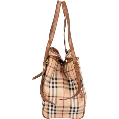 Burberry Haymarket Check Hobo Shoulder Bag