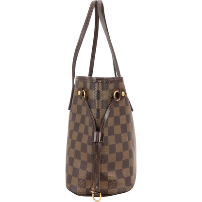 Louis Vuitton Monogram Damier Ebene Canvas Neverfull PM Shoulder Bag