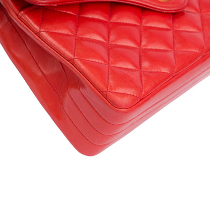 Chanel Quilted Lambskin 24K Gold Single Flap Crossbody Bag