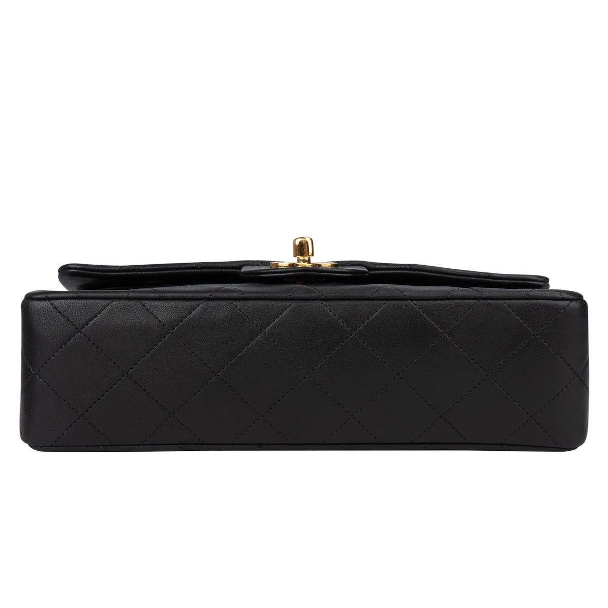 Chanel Quilted Lambskin 24K Gold Medium Double Flap Crossbody Bag