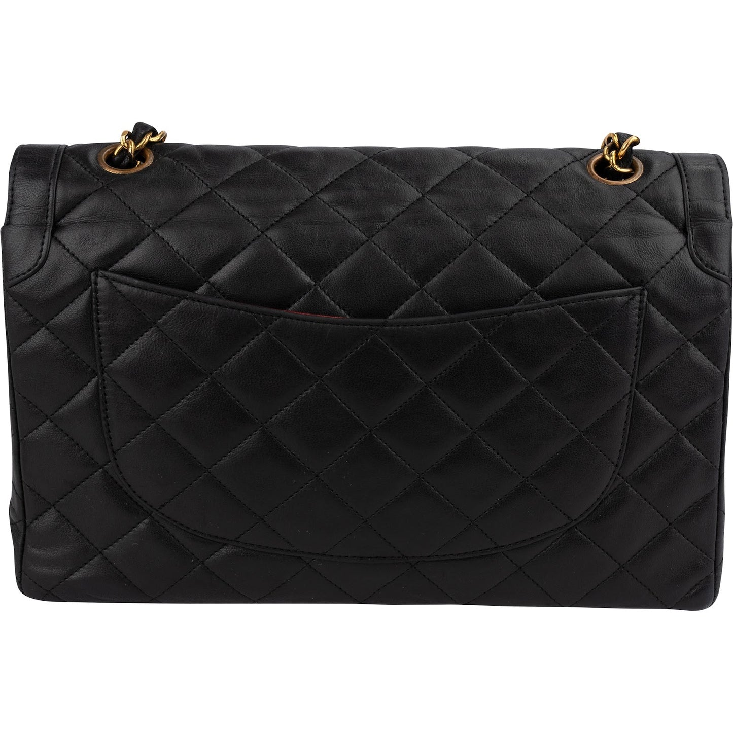 Chanel Quilted Lambskin 24K Gold Double Flap Shoulder Bag
