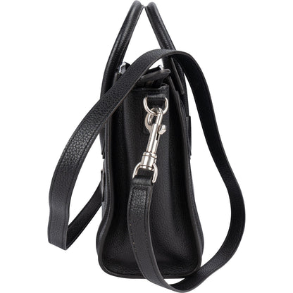 Celine Grained Leather Luggage Nano Crossbody Handbag