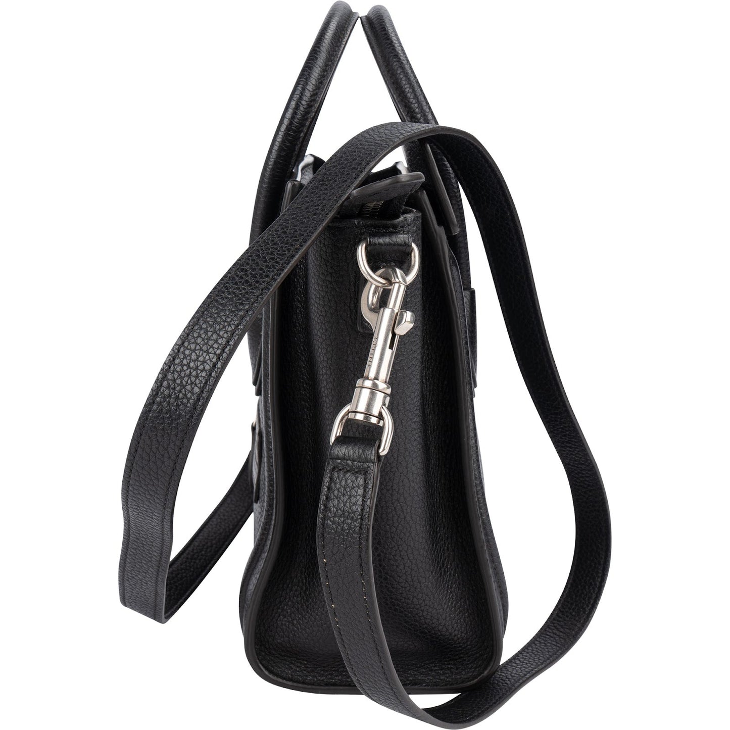 Celine Grained Leather Luggage Nano Crossbody Handbag