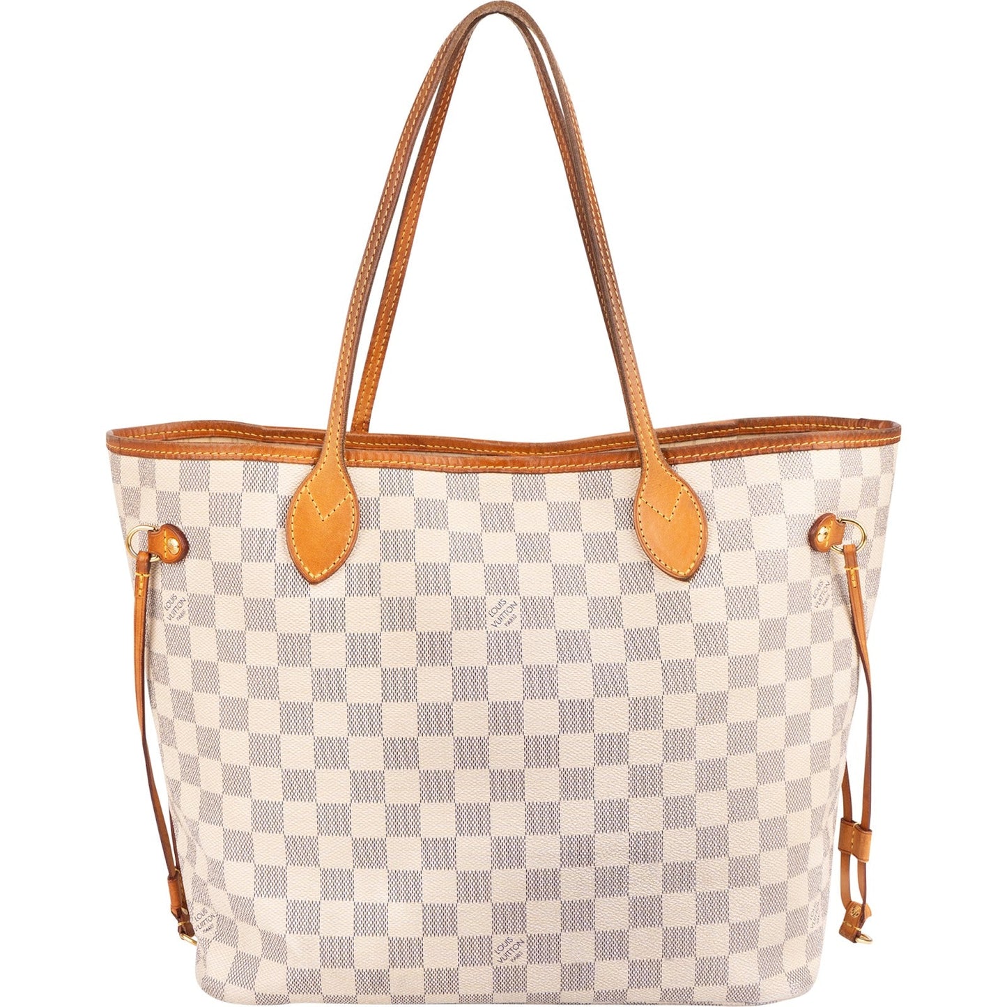 Louis Vuitton Monogram Damier Azur Neverfull MM Shoulder Bag