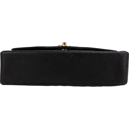Chanel Quilted Lambskin 24K Gold Double Flap Shoulder Bag