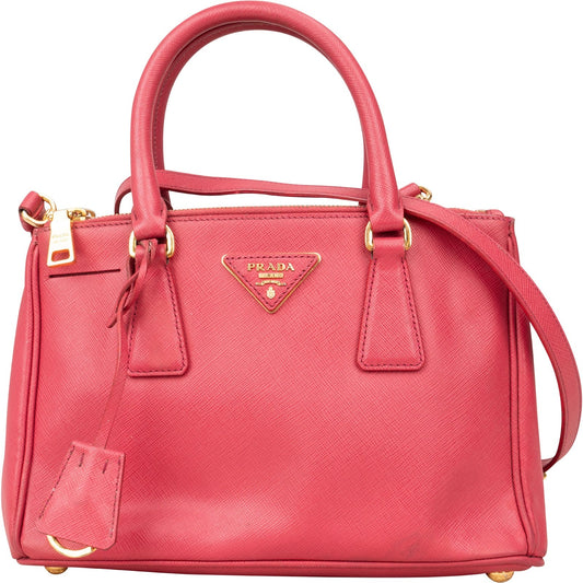 Prada Saffiano Leather Small Galleria Tote Handbag