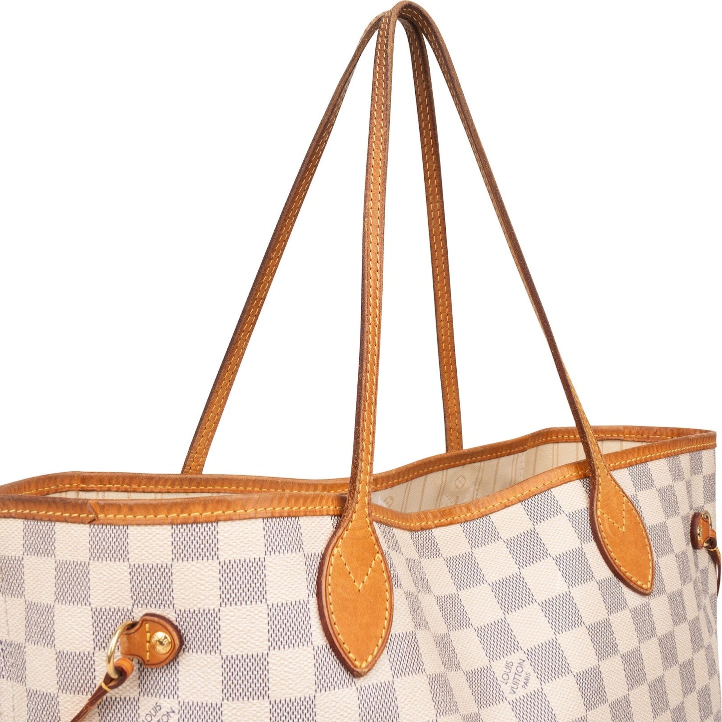 Louis Vuitton Monogram Damier Azur Canvas Neverfull MM Shoulder Bag