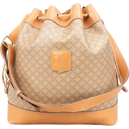Céline Macadam Monogram Bucket Drawstring Shoulder Bag