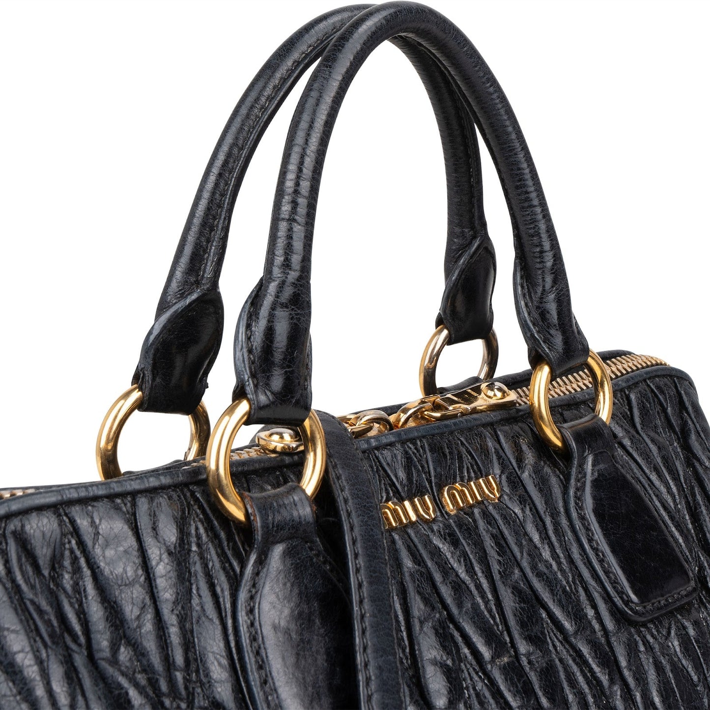 Miu Miu Matelassé Nappa Leather Bauletto Handbag