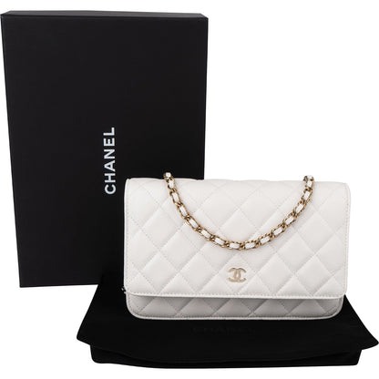 Chanel Quilted Caviar Leather Wallet On Chain Crossbody Bag