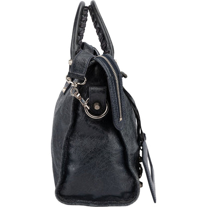 Balenciaga Dark Blue Leather City Handbag