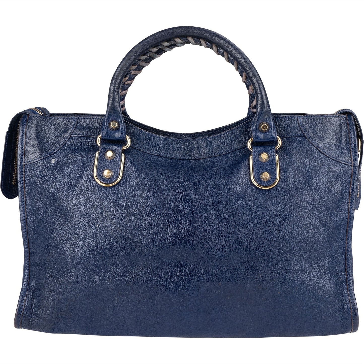 Balenciaga Blue Leather City Handbag