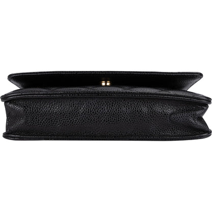 Chanel Quilted Caviar Leather Wallet On Chain Crossbody Bag