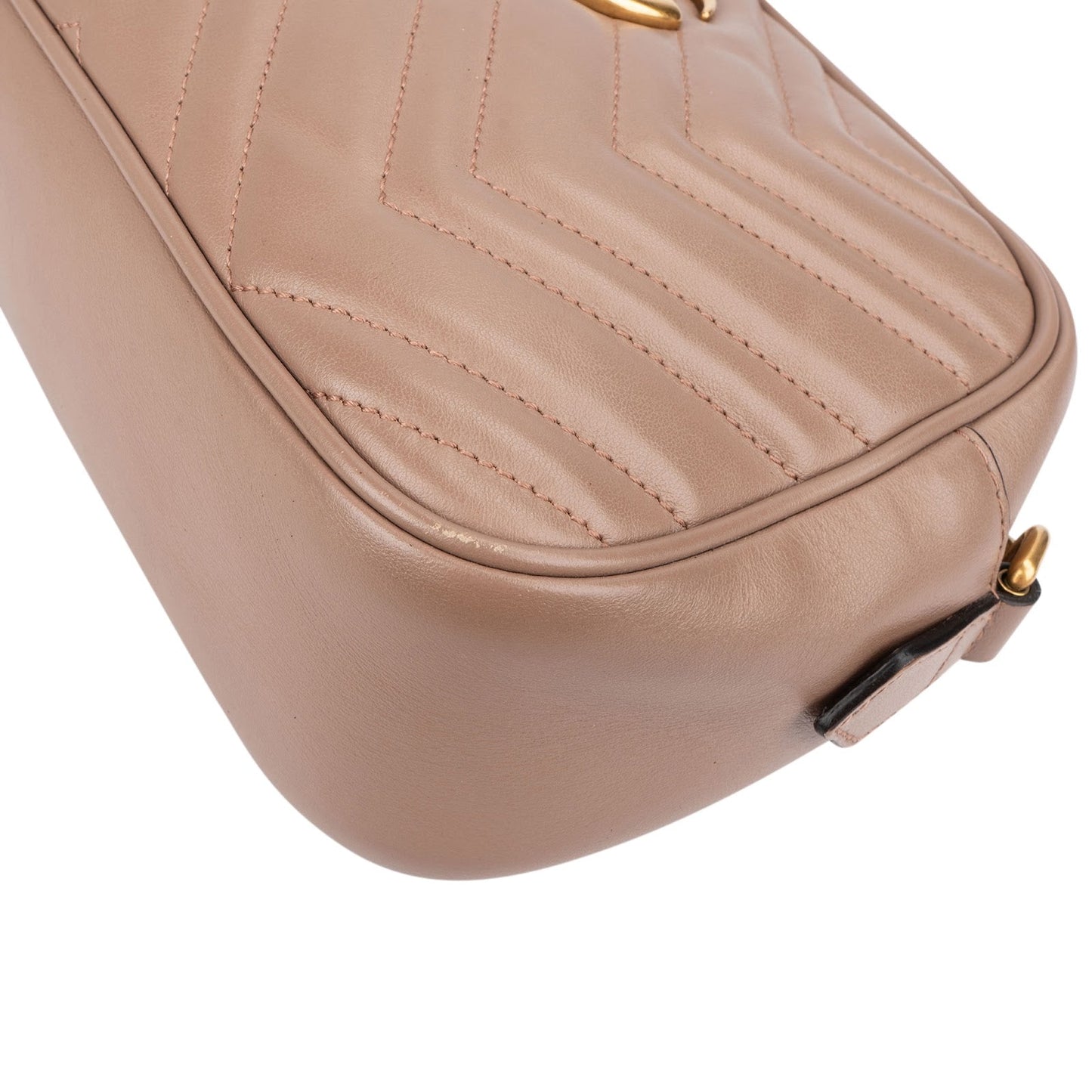 Gucci Chevron Leather GG Marmont Medium Crossbody Bag