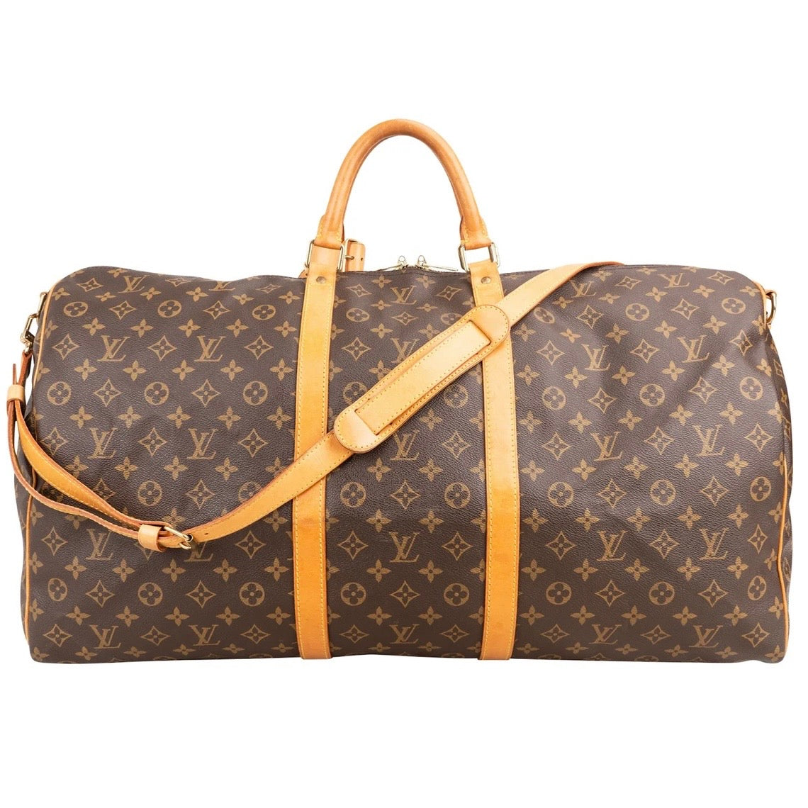 Louis Vuitton Monogram Canvas Keepall 60 Shoulder Travel Bag