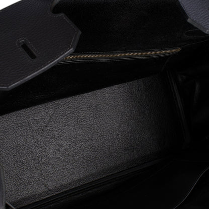 Hermès Black Leather Birkin 35 Handbag