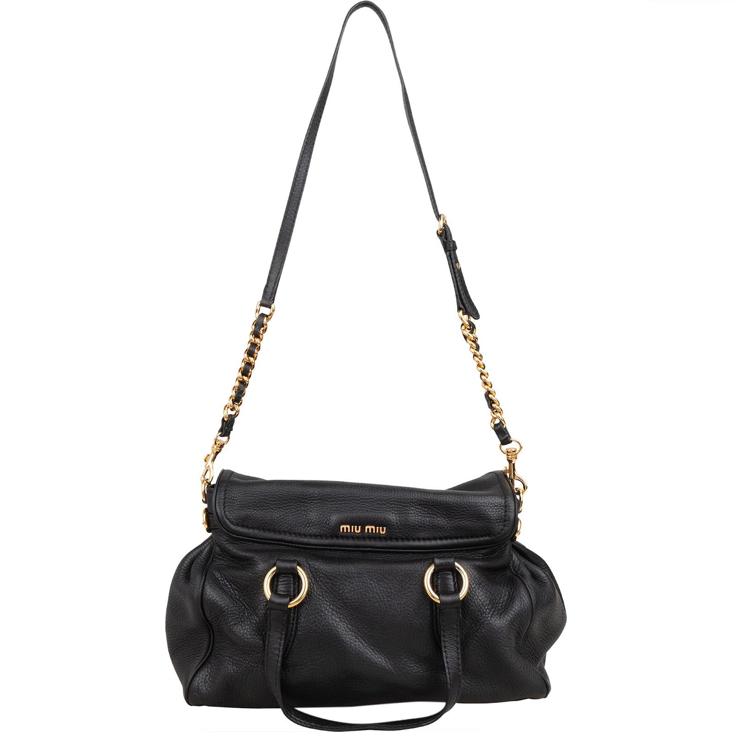 Miu Miu Vitello Daino Leather Bauletto Satchel Handbag