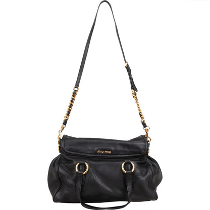 Miu Miu Vitello Daino Leather Bauletto Satchel Handbag