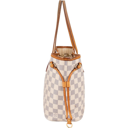 Louis Vuitton Monogram Damier Azur Canvas Neverfull PM Handbag