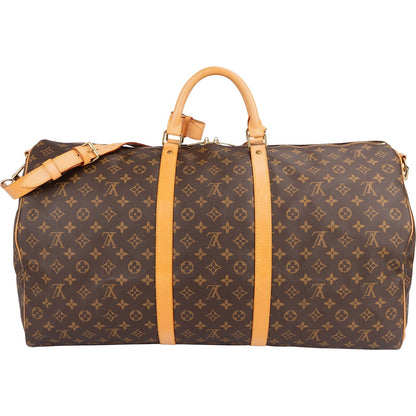 Louis Vuitton Monogram Canvas Keepall 60 Bandoulière Travel Bag