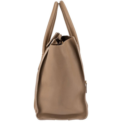 Céline Brown Calfskin Leather Luggage Handbag