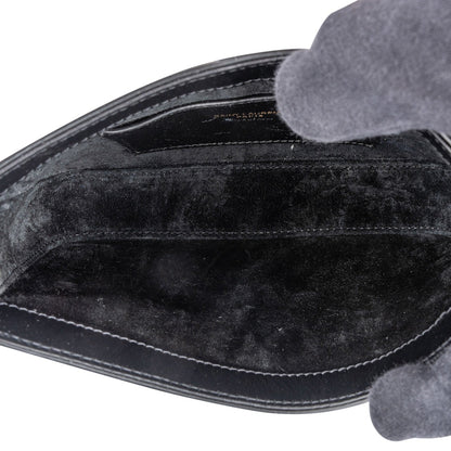 Saint Laurent Black Leather 5 à 7 Mini Hobo Handbag