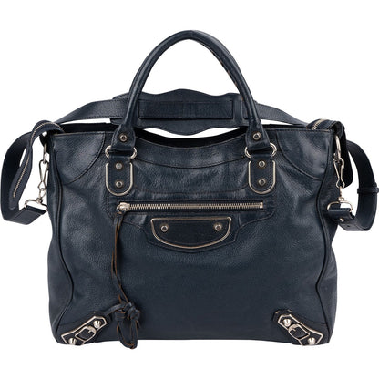 Balenciaga Blue  Leather Giant City Handbag