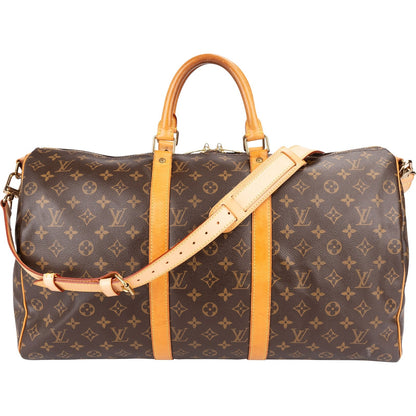 Louis Vuitton Monogram Canvas Keepall 50 Bandoulière Travel Bag