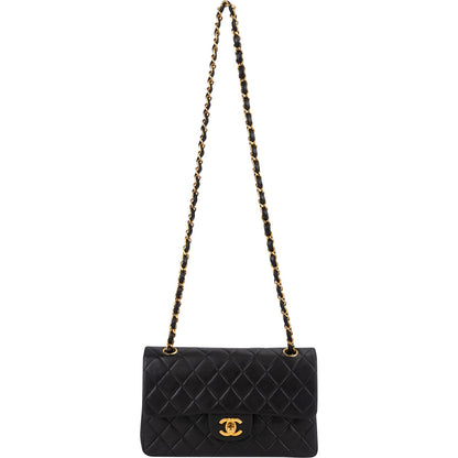 Chanel Quilted Lambskin 24K Small Double Flap Shoulder Bag