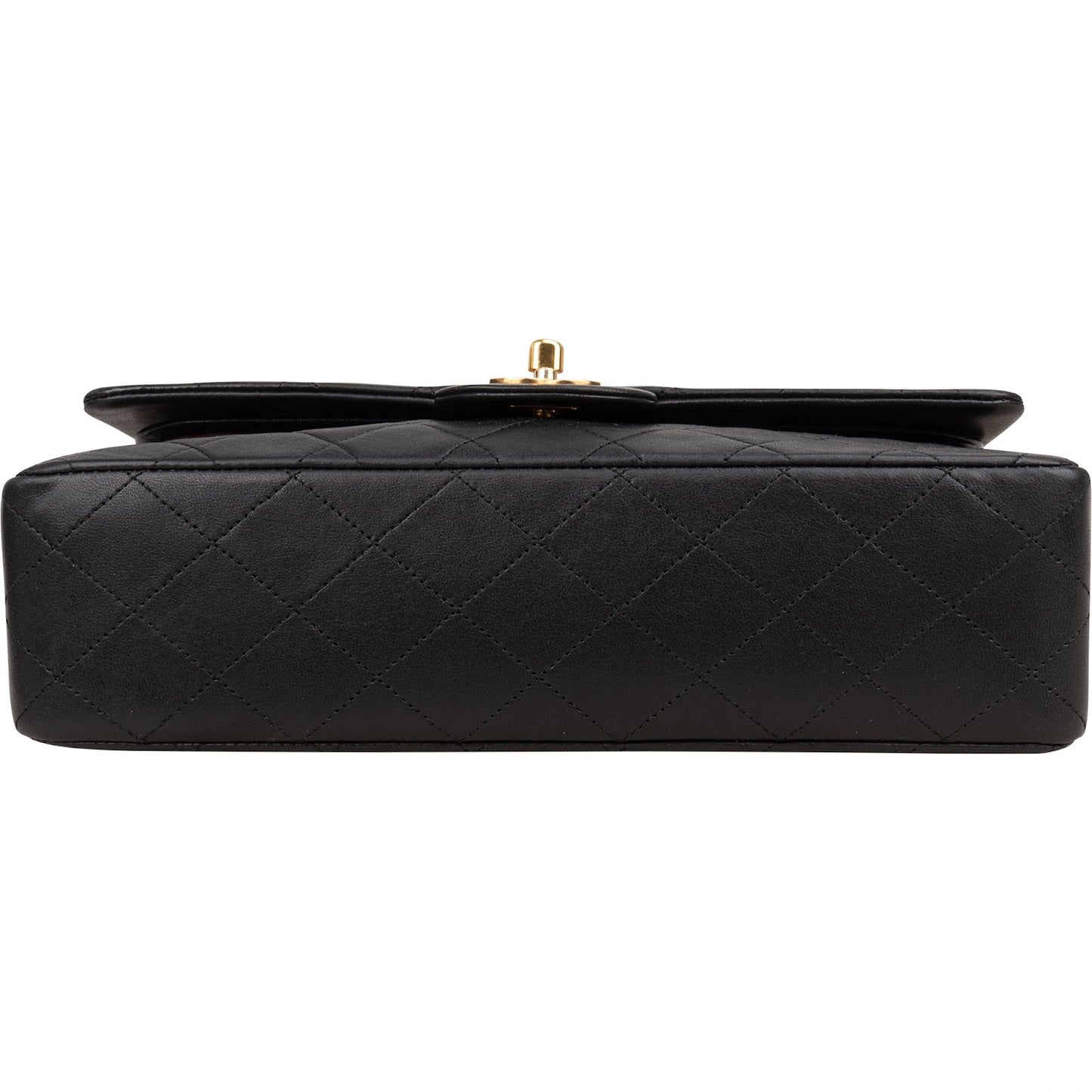 Chanel Quilted Lambskin 24K Gold Medium Double Flap Shoulder Bag