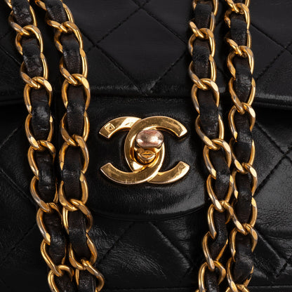 Chanel Quilted Lambskin 24K Gold Medium Double Flap Shoulder Bag