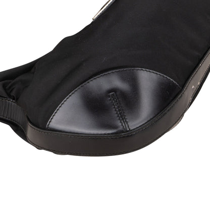 Prada Tessuto and Leather Triangle Hobo Shoulder Bag