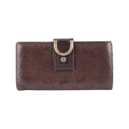 Gucci Engraved GG Logo Long Wallet