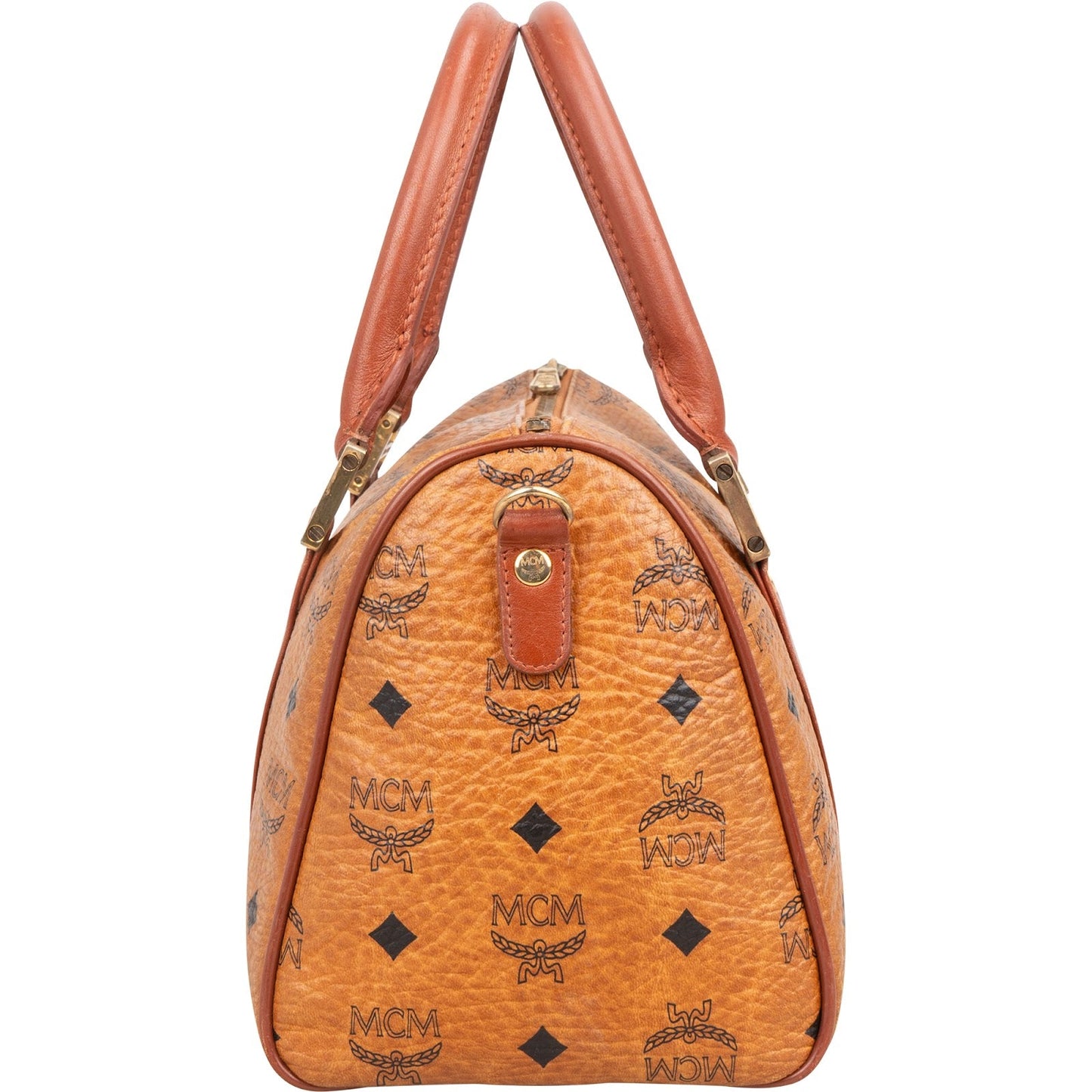 MCM Monogram Visetos Boston Handbag