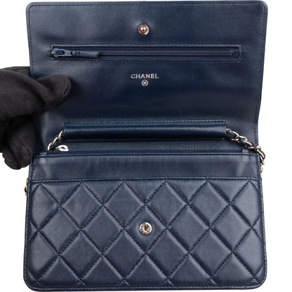 Chanel Quilted Lambskin Wallet On Chain Crossbody Bag