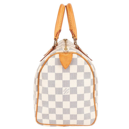 Louis Vuitton Monogram Damier Azur Canvas Speedy 25 Handbag