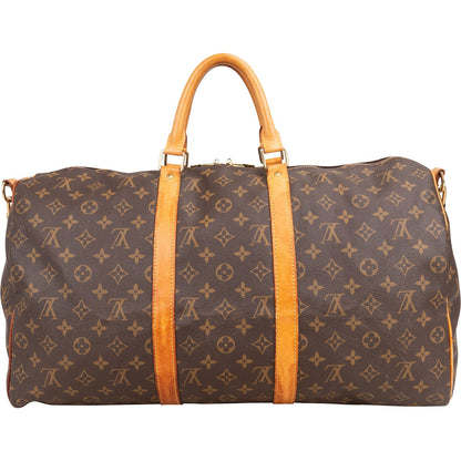 Louis Vuitton Monogram Canvas Keepall 50 Bandoulière Travel Bag