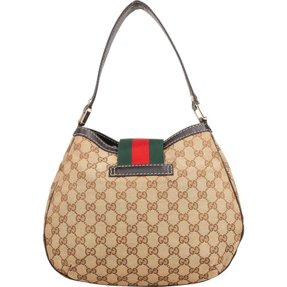 Gucci Monogram GG Web Stripe Shoulder Bag