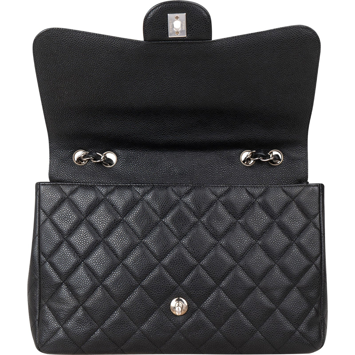 Chanel Quilted Caviar Leather Jumbo Single Flap Crossbody Bag