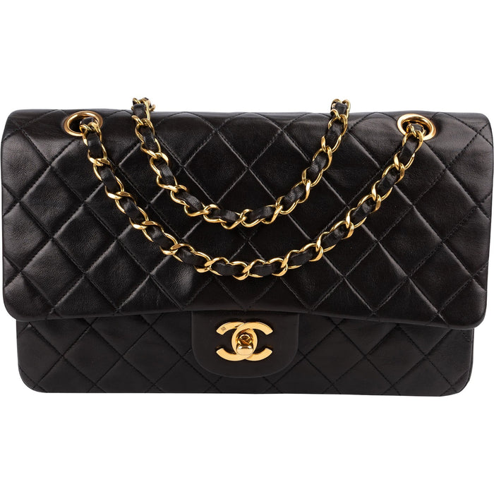 Chanel Quilted Lambskin 24K Gold Medium Double Flap Shoulder Bag