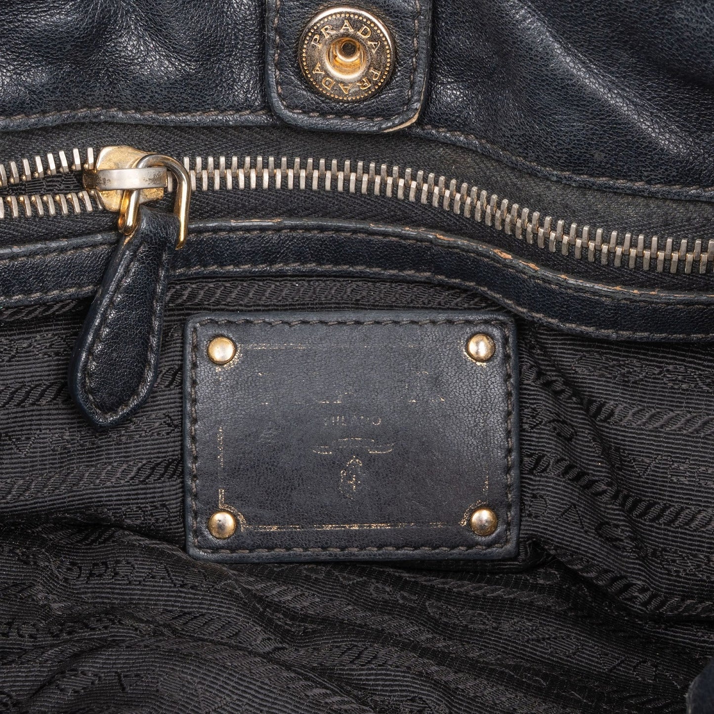 Prada Black Nylon Logo Handbag
