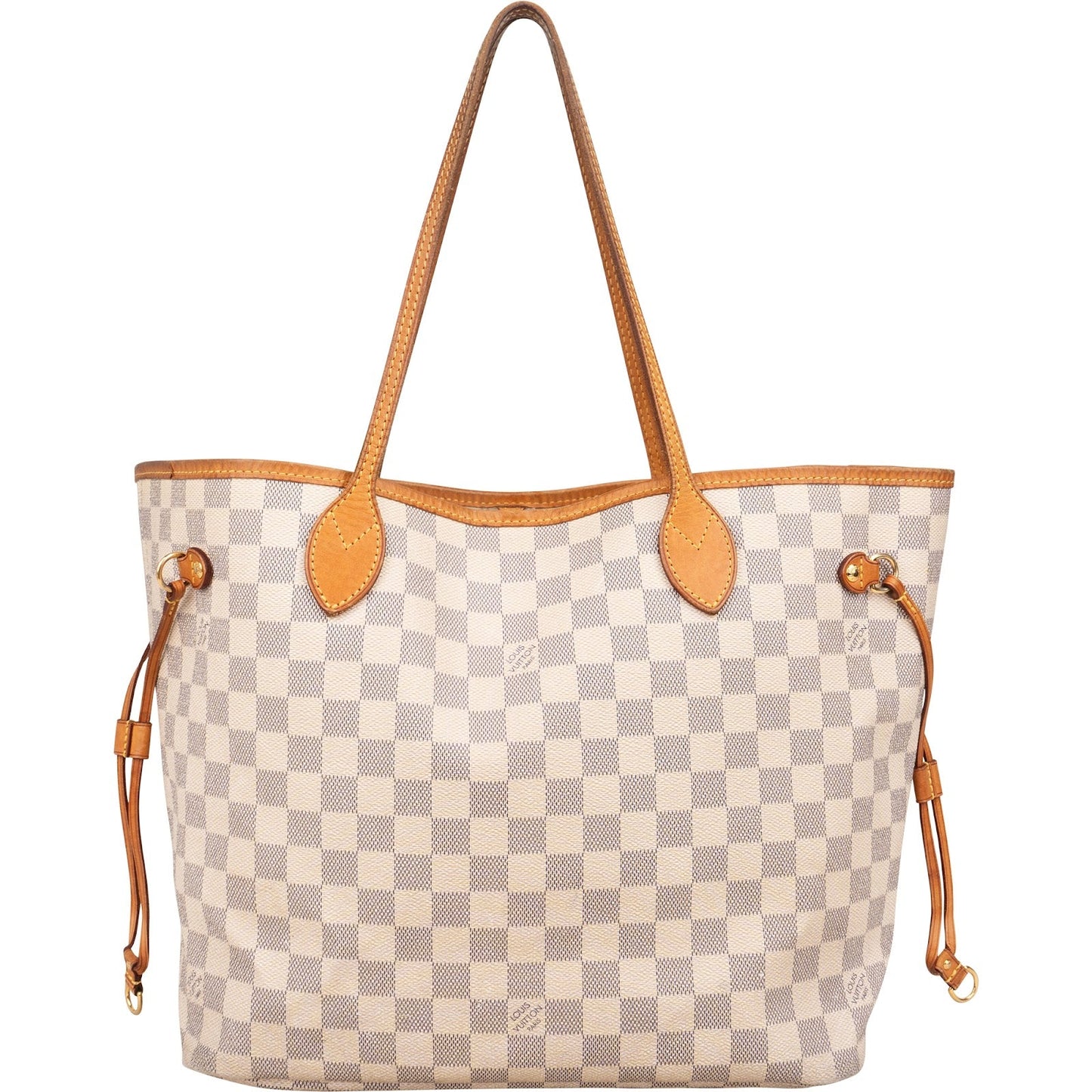 Louis Vuitton Monogram Damier Azur Canvas Neverfull MM Shoulder Bag