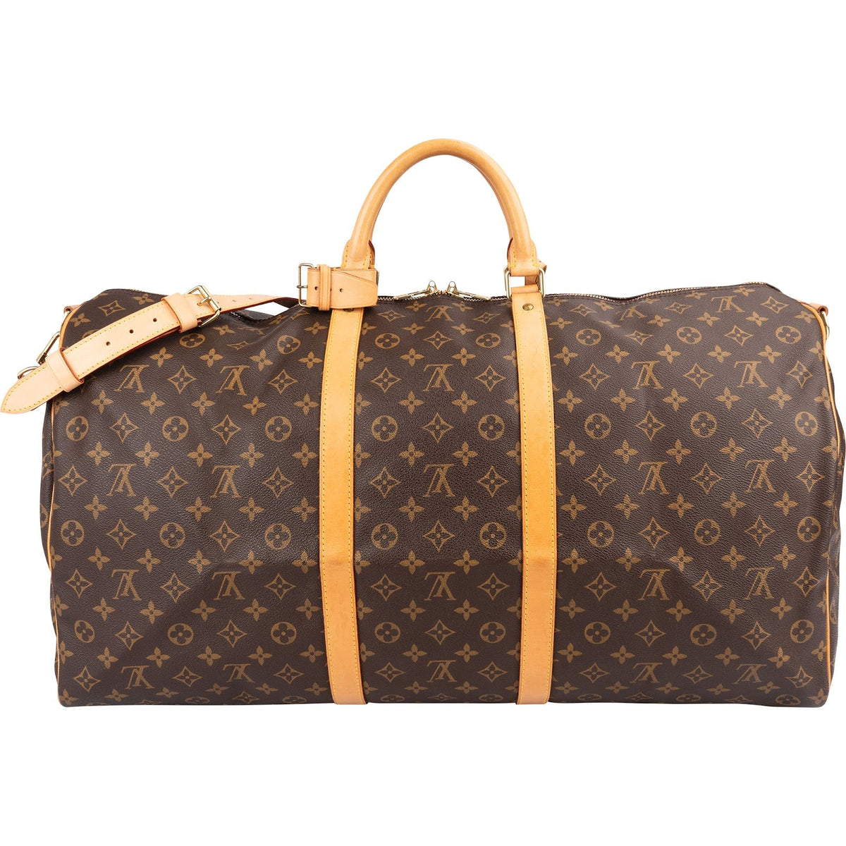 Louis Vuitton Monogram Canvas Keepall 60 Bandoulière Travel Bag