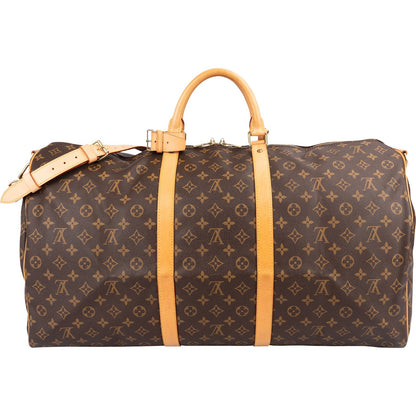 Louis Vuitton Monogram Canvas Keepall 60 Bandoulière Travel Bag