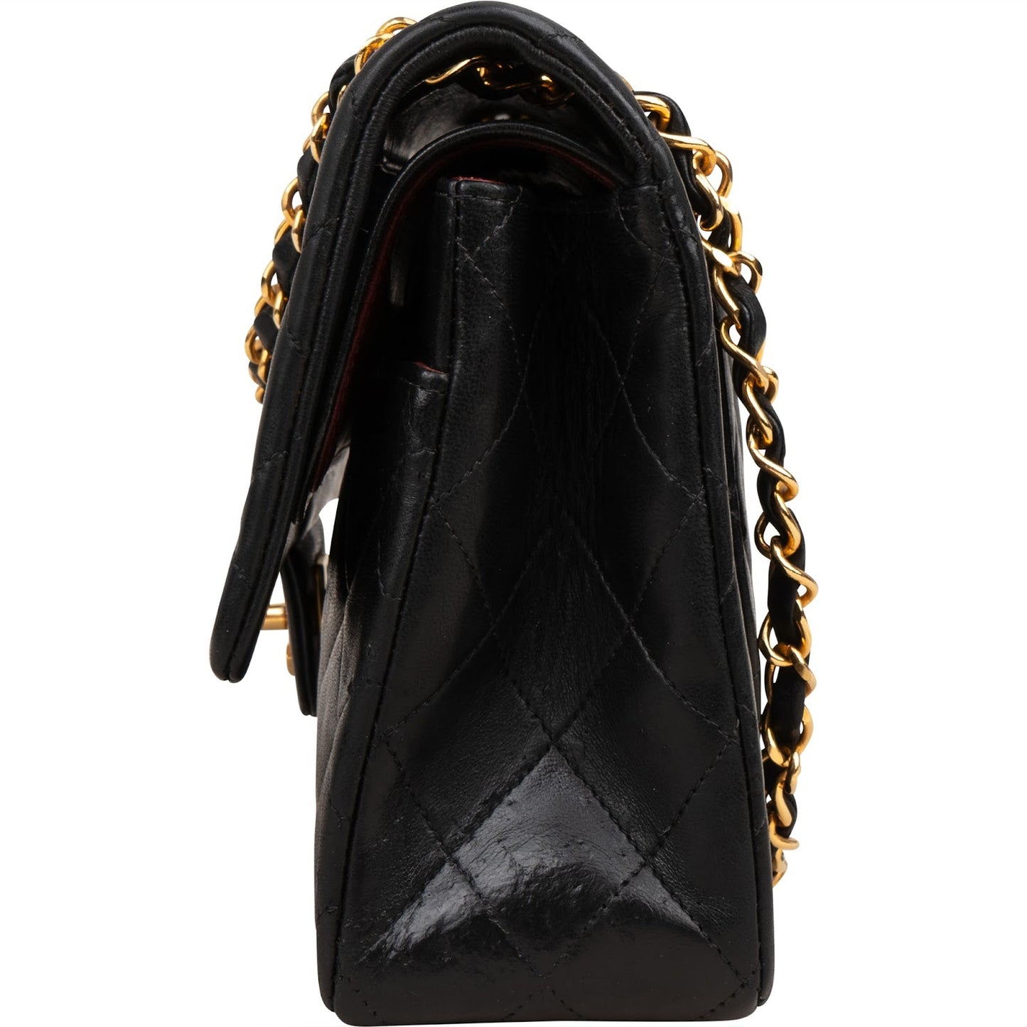 Chanel Quilted Lambskin Medium 24K Gold Double Flap Shoulder Bag