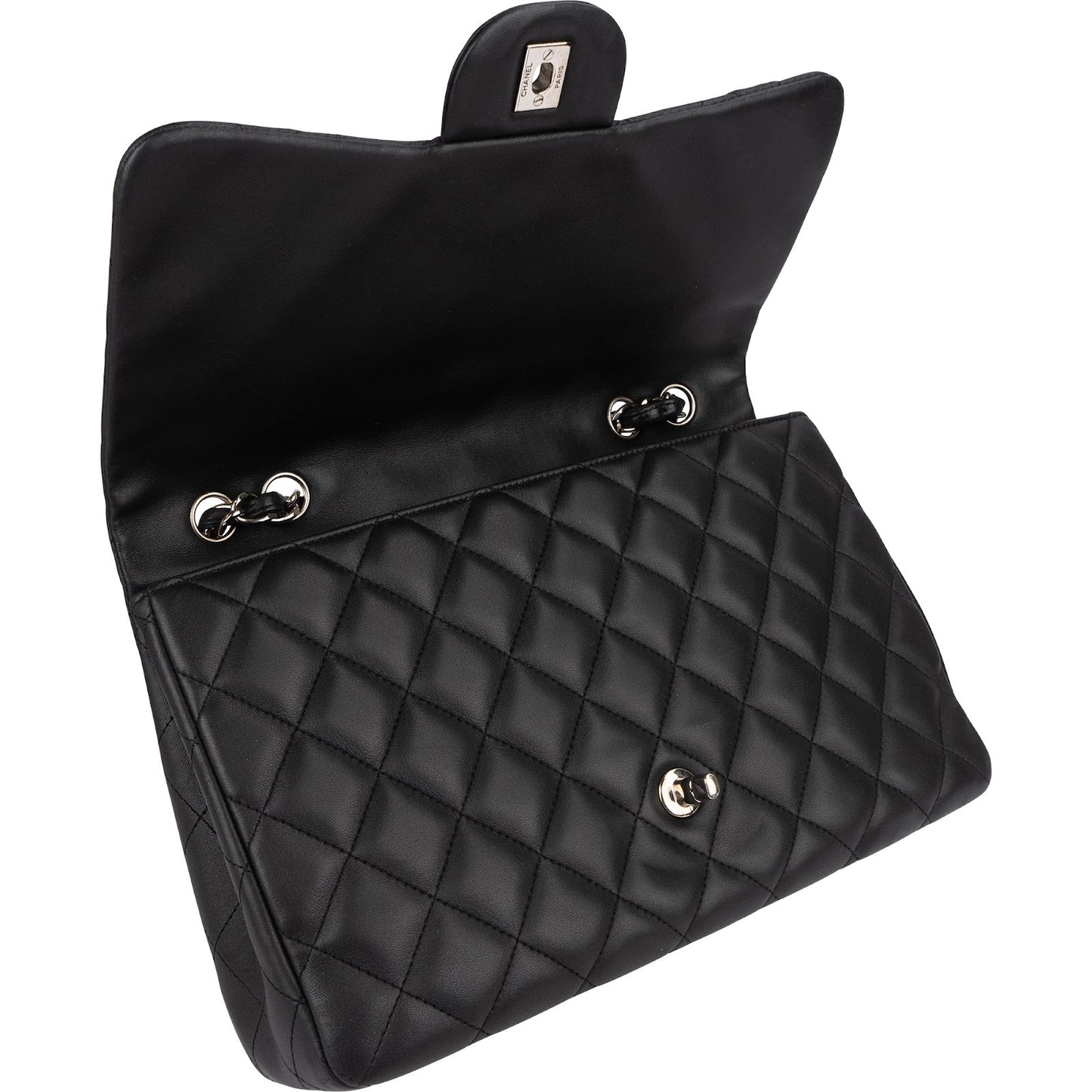 Chanel Quilted Lambskin Jumbo Single Flap Crossbody Bag