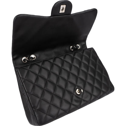 Chanel Quilted Lambskin Jumbo Single Flap Crossbody Bag