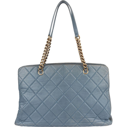Chanel Quilted Lambskin CC Crown Tote Shoulder Bag