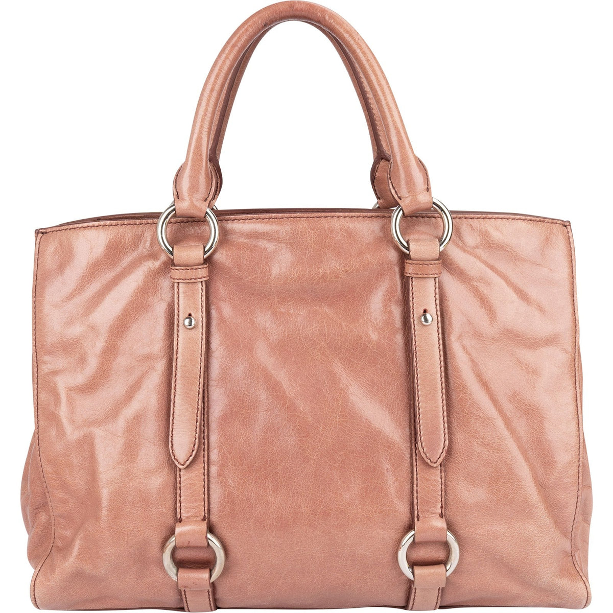 Miu Miu Vitello Lux Leather Handbag