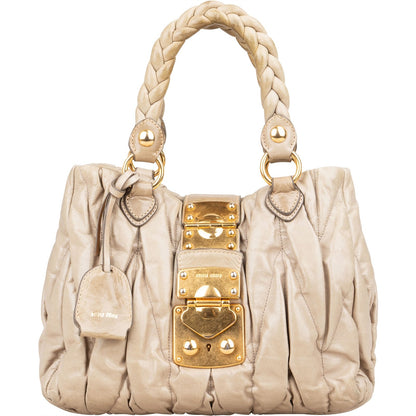 Miu Miu Matelassé Nappa Leather City Handbag